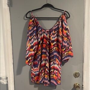 PARKER Beach‎ Relaxed Off-Shoulder Blouse Size M